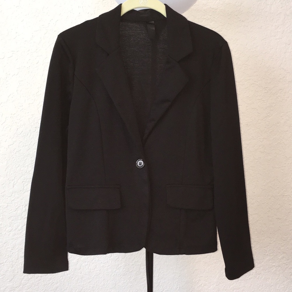 Comfy and Professional black knit blazer